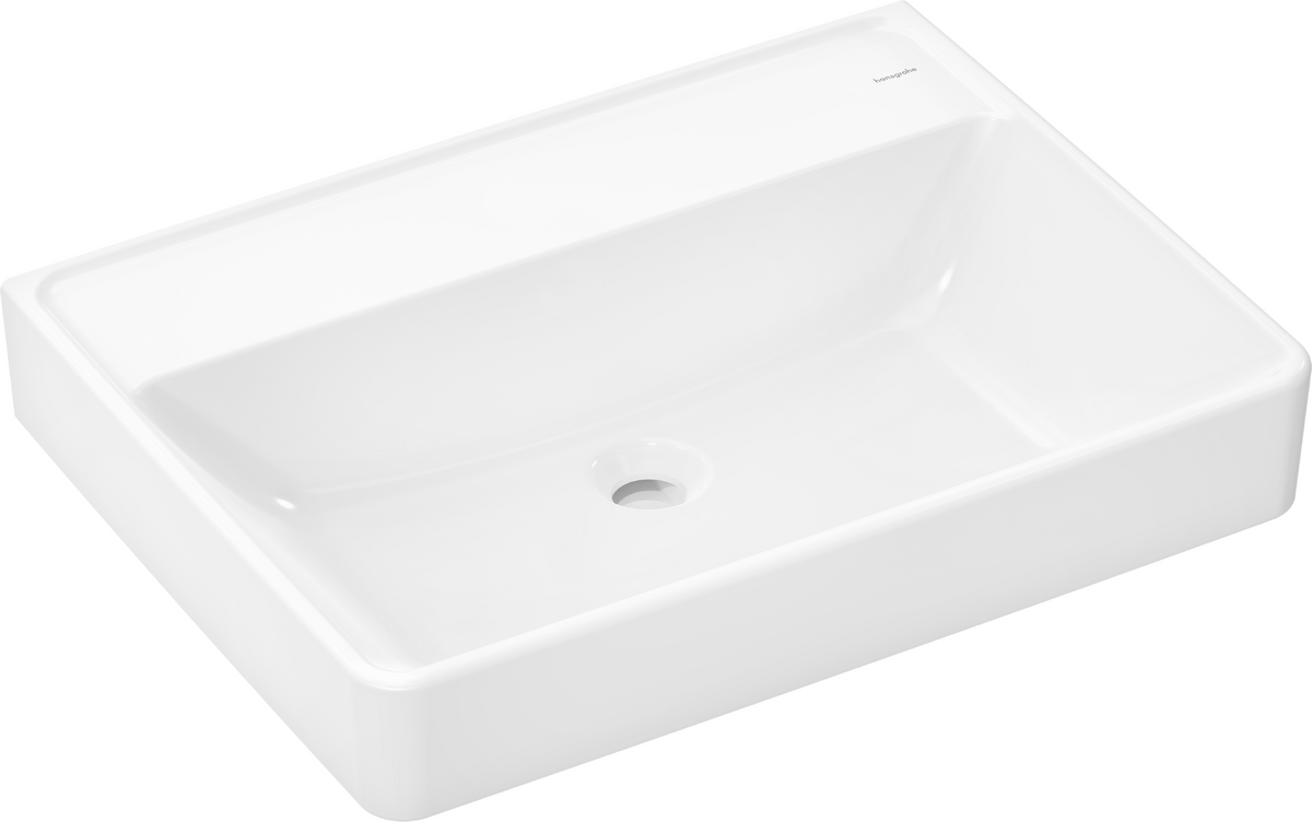 HANSGROHE Xanuia Q Umyvadlo 650/480 bez otvoru pro baterii a přepadu #60247450 - bílá