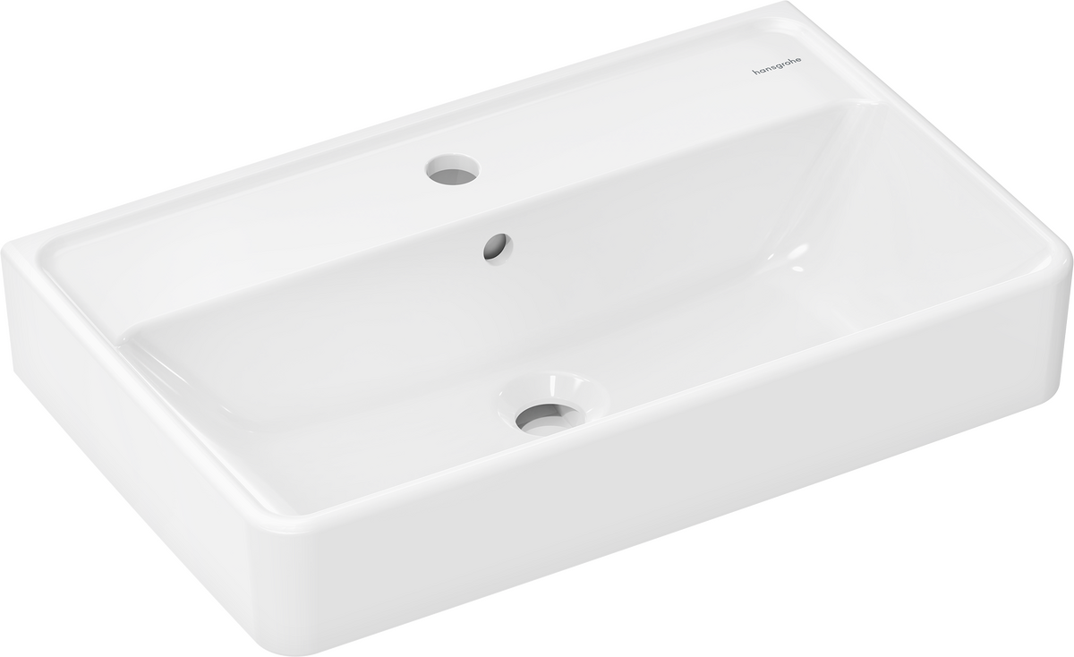 HANSGROHE Xanuia Q Umyvadlo Compact 600/370 s otvorem pro baterii a přepadem #60213450 - bílá