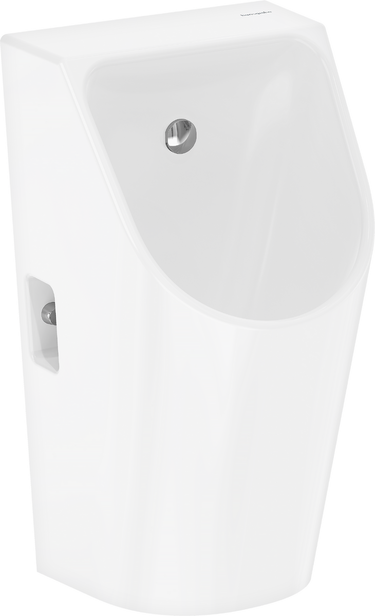 HANSGROHE EluPura Original S Pisoár se zadním přívodem vody a spodním/zadním výtokem, bez okraje #60286450 - bílá