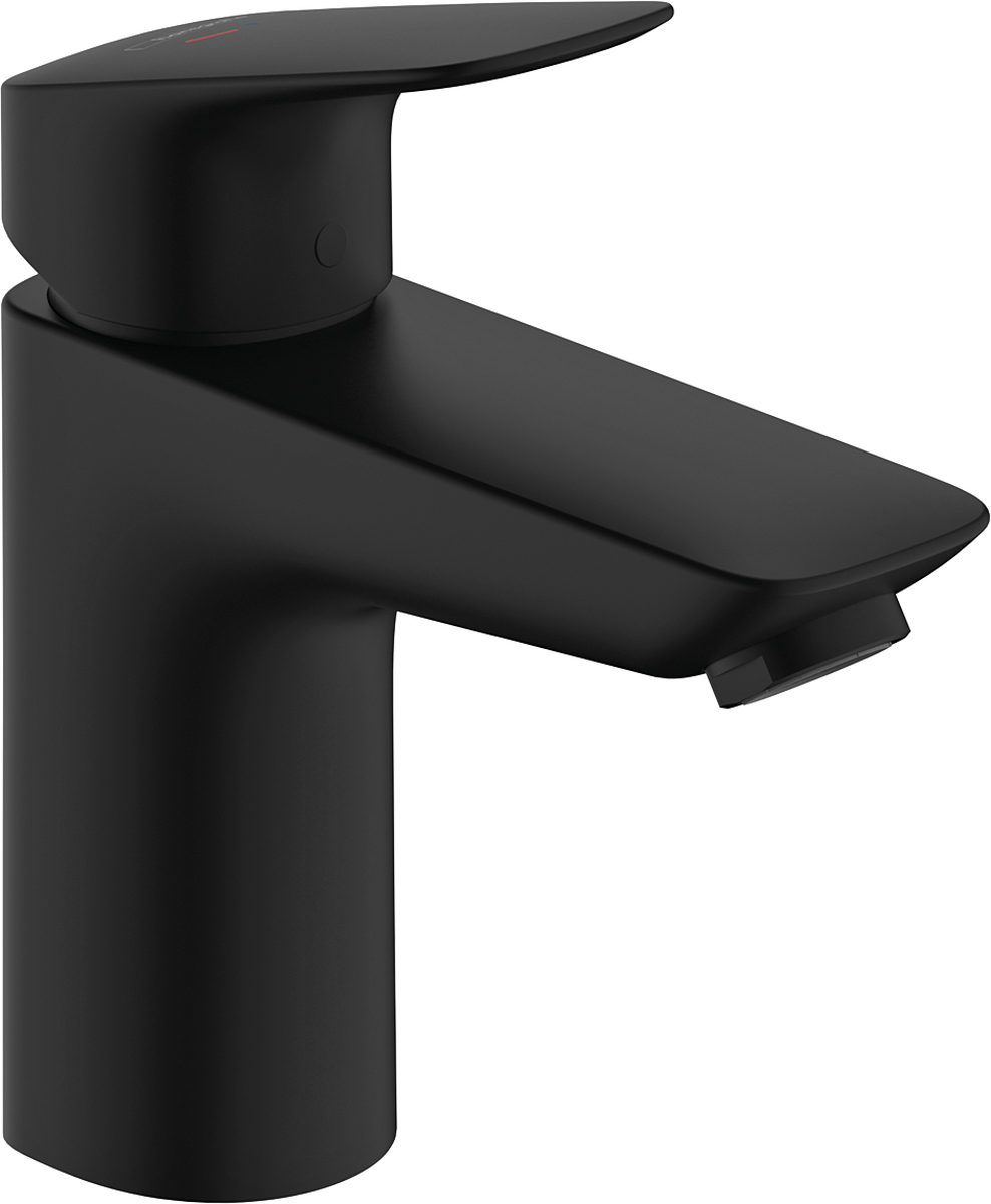 HANSGROHE Logis Páková umyvadlová baterie 100 CoolStart s odtokovou soupravou s táhlem #71102670 - matná černá