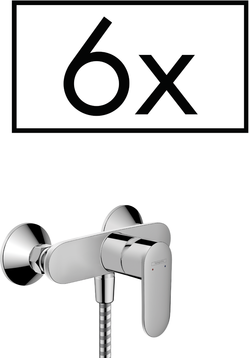 HANSGROHE Vernis Blend Páková sprchová baterie na stěnu, pro projekty (6 ks.) #71647000 - chrom