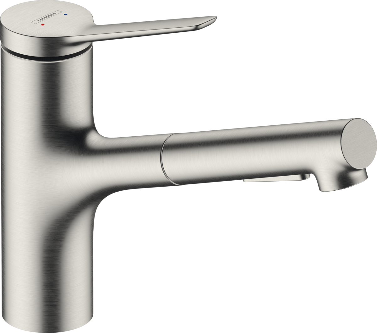 HANSGROHE Zesis M33 Páková kuchyňská baterie 150, kovová vytahovací sprška, 2jet, sBox #74821800 - nerezová ocel