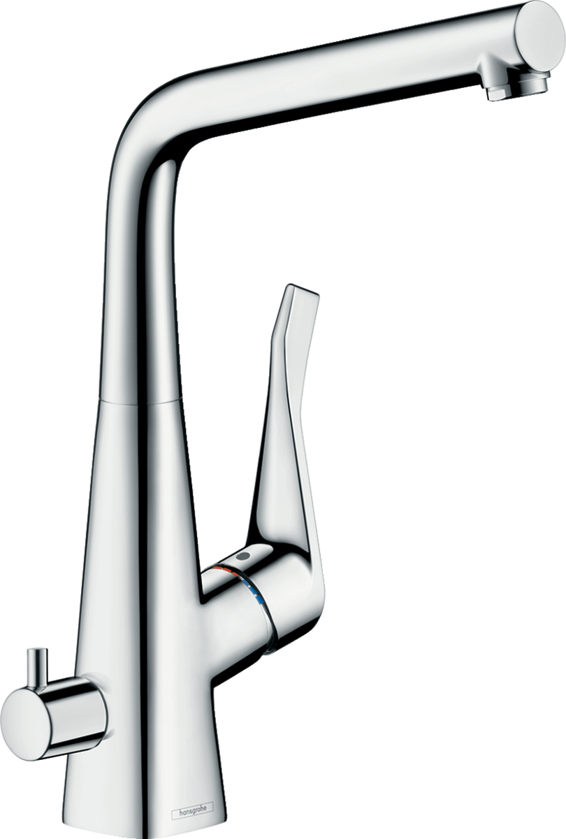 HANSGROHE Metris M71 jednopáková kuchyňská baterie 320, uzavírací ventil spotřebiče, 1 tryska #14888000