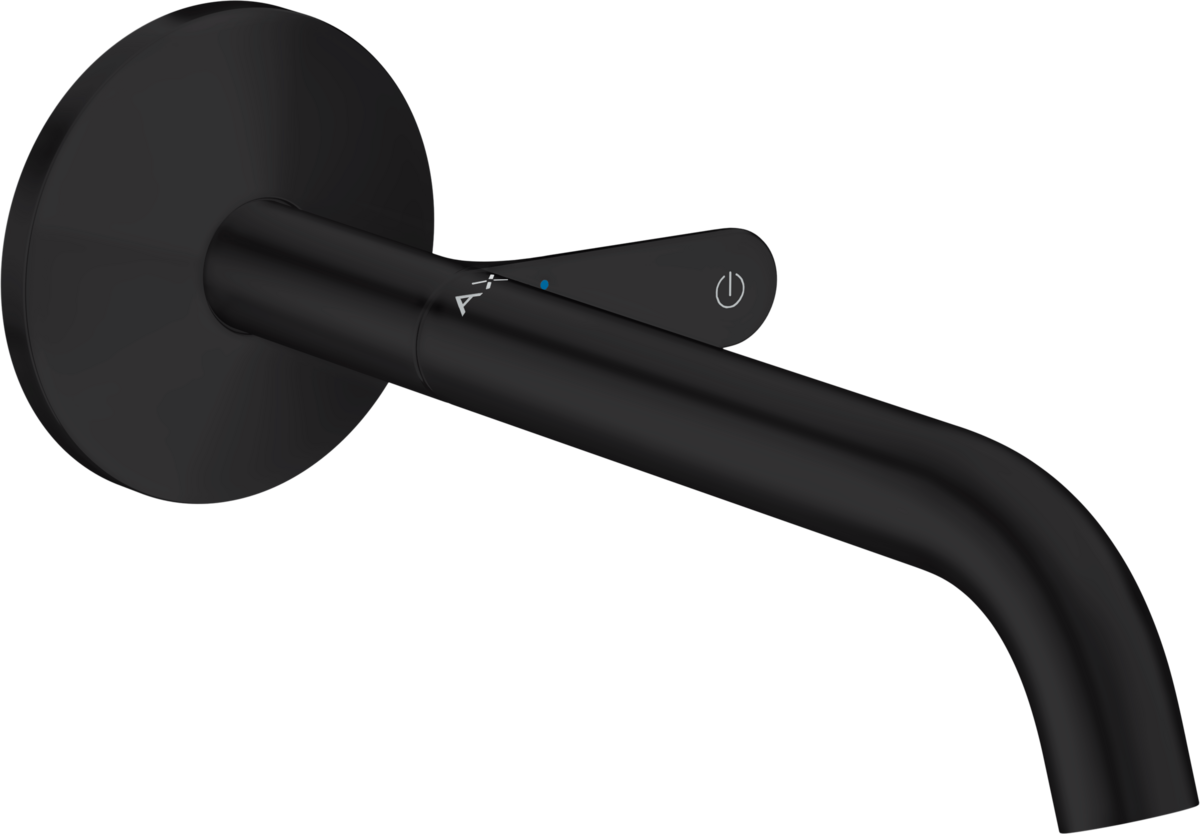 HANSGROHE AXOR One Umyvadlová baterie pod omítku, montáž na stěnu, Select s výtokem 220 mm #48112670 - matná černá
