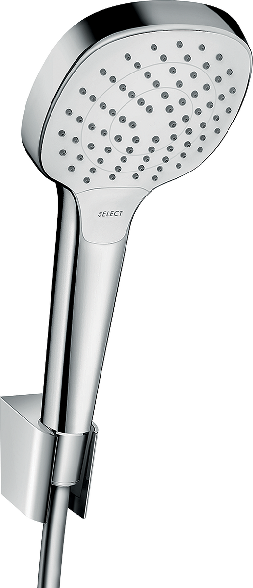 HANSGROHE Croma Select E Sada se sprchovým držákem Vario se sprchovou hadicí 160 cm #26413400 - bílá/chrom