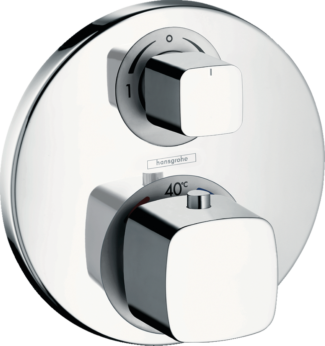 HANSGROHE Metris Ecostat E skrytý termostat s uzavíracím a přepínacím ventilem #31573000