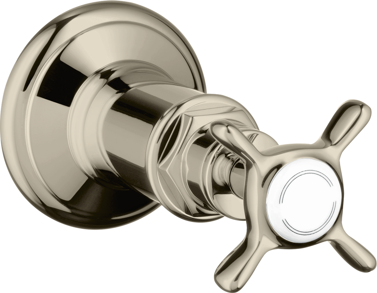 HANSGROHE Skrytý uzavírací ventil AXOR Montreux s křížovou rukojetí #16871830 - leštěný nikl