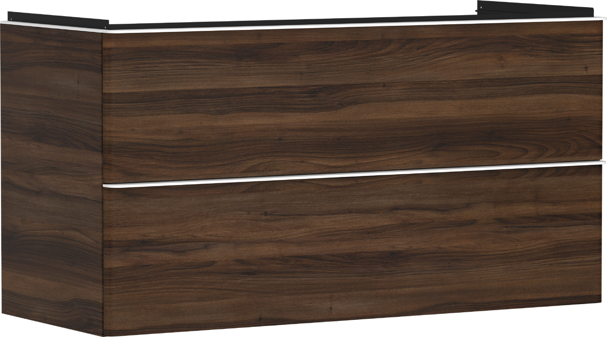 HANSGROHE Xelu Q Skříňka pod umyvadlo tmavý ořech 1180/475 se 2 zásuvkami #54038700 - tmavý ořech