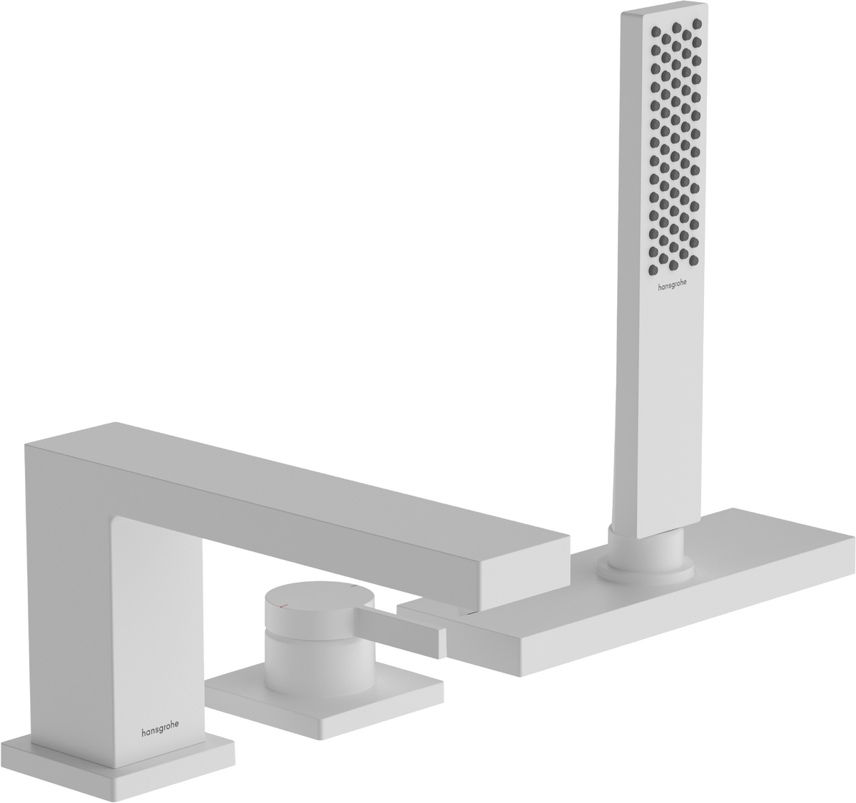 HANSGROHE Tecturis E 3otvorová baterie na okraj vany s jednotkou sBox #73443700 - matná bílá