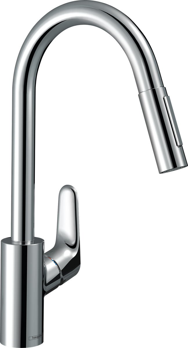HANSGROHE Focus M41 jednopáková kuchyňská baterie 240, vytahovací výtok, 2 trysky, sBox #73880000 - chrom