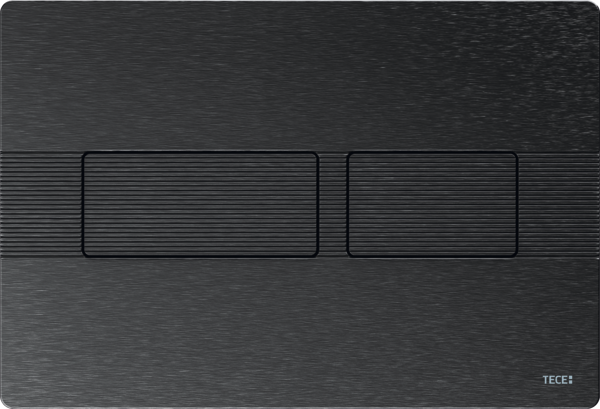 TECE TECEsolid toilet flush plate, brushed graphite with line structure 9240438