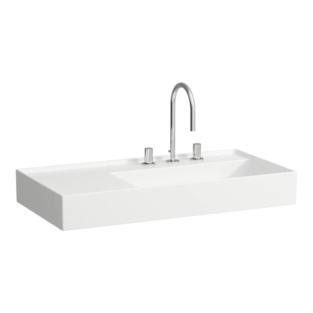LAUFEN Kartell LAUFEN Umyvadlo, polička vlevo, se speciálním skrytým vývodem 900 x 460 x 150 mm H8103397571111