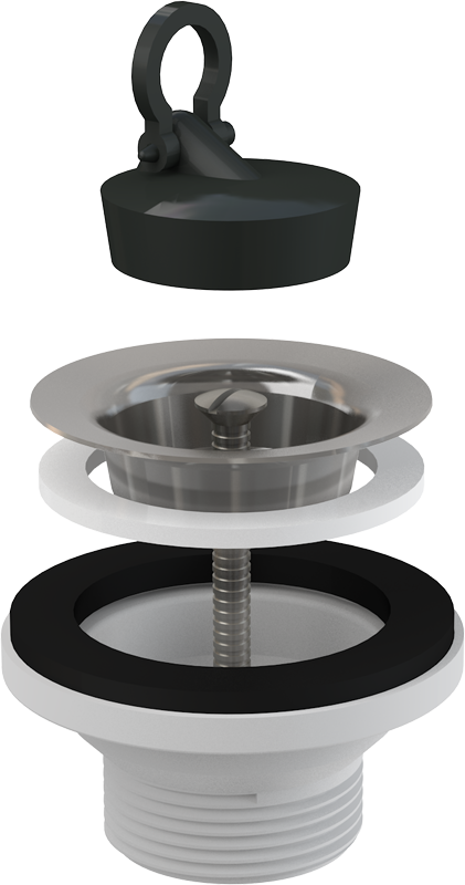 ALCA PLAST výpust umyvadlová 5/4" s nerezovou mřížkou Ø63 #A31