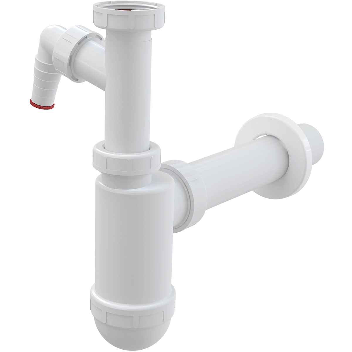 ALCA PLAST sifon umyvadlový s přípojkou a převl.mat. 5/4" #A43P