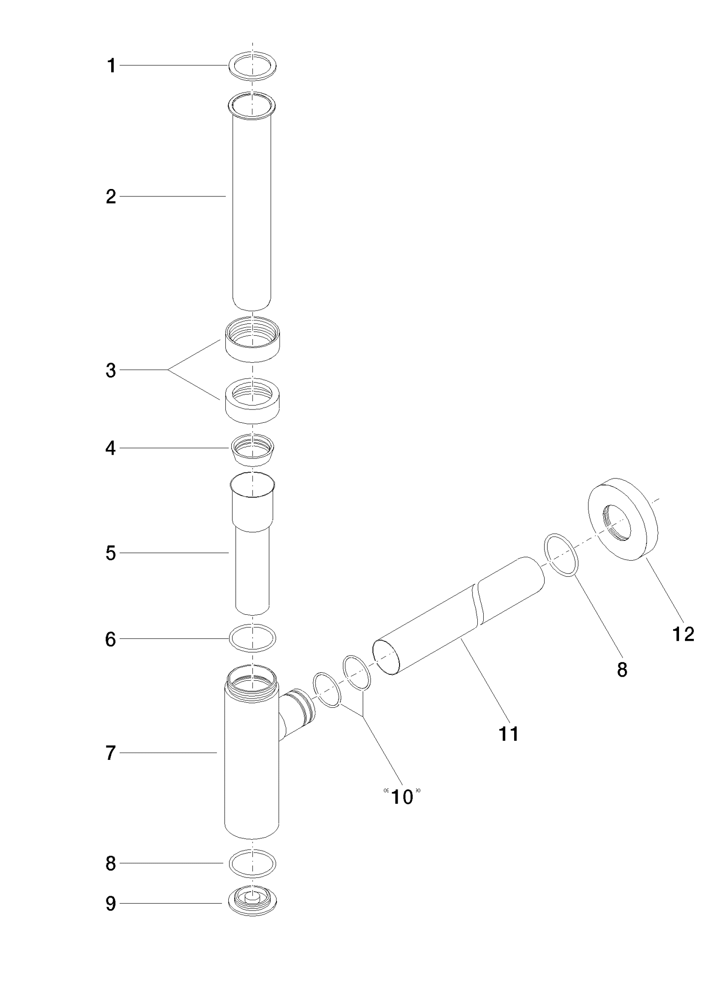 DORNBRACHT Lapač zápachu - bílý matný #10060970-10