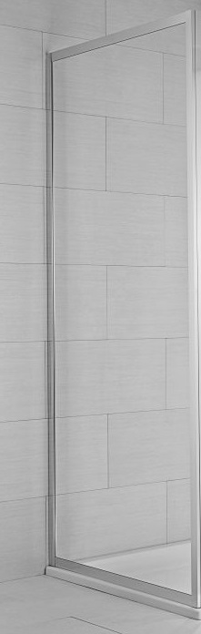 JIKA Cubito Pure, sprchová pevná stěna 80x195cm stříbrný lesklý profil 6mm transparentní sklo madla H2972410026681 chrom