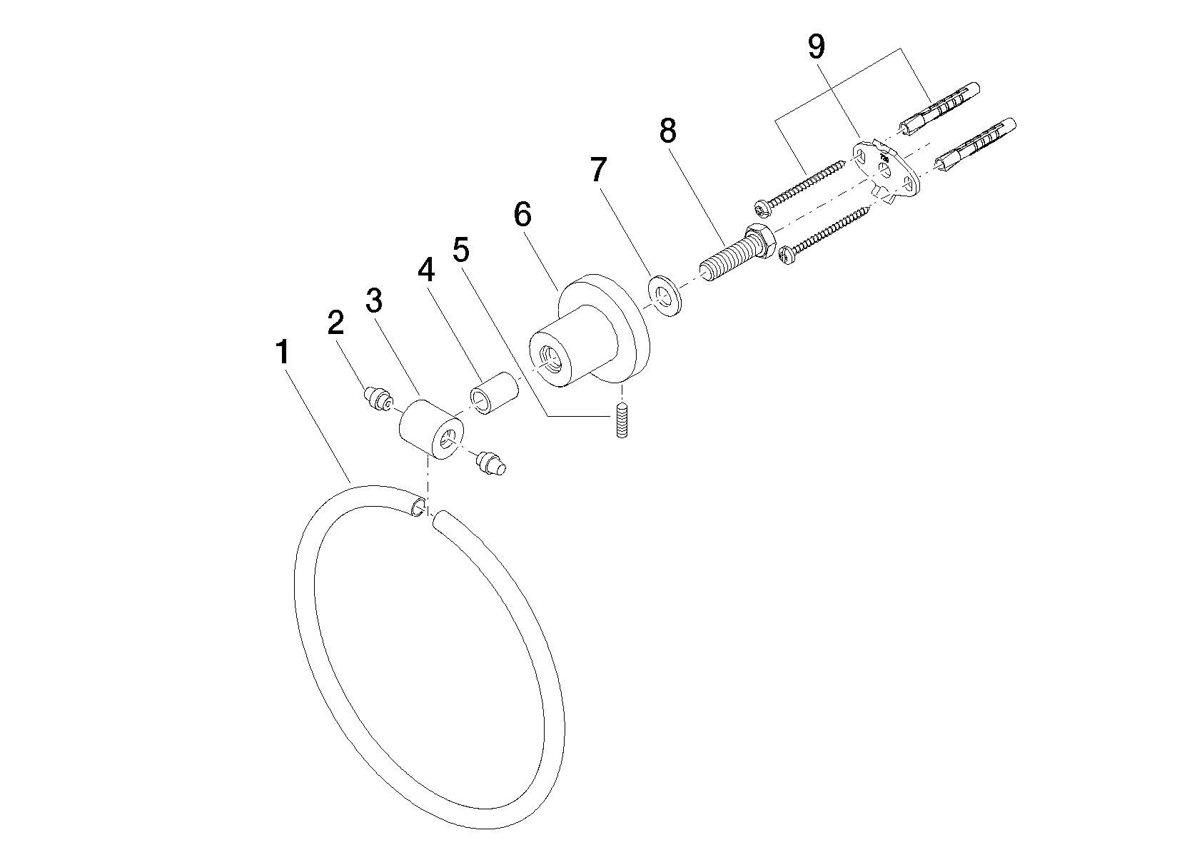 DORNBRACHT TARA kroužek na ručníky, kulatý - chrom #83200892-00