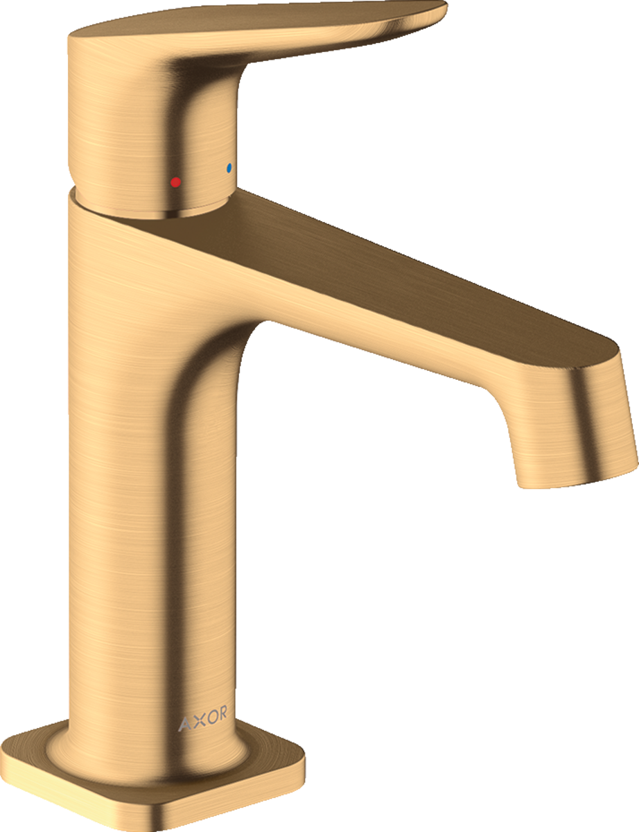 HANSGROHE AXOR Citterio M jednopáková umyvadlová baterie 100 s výsuvným odpadem #34010950 - kartáčovaná mosaz