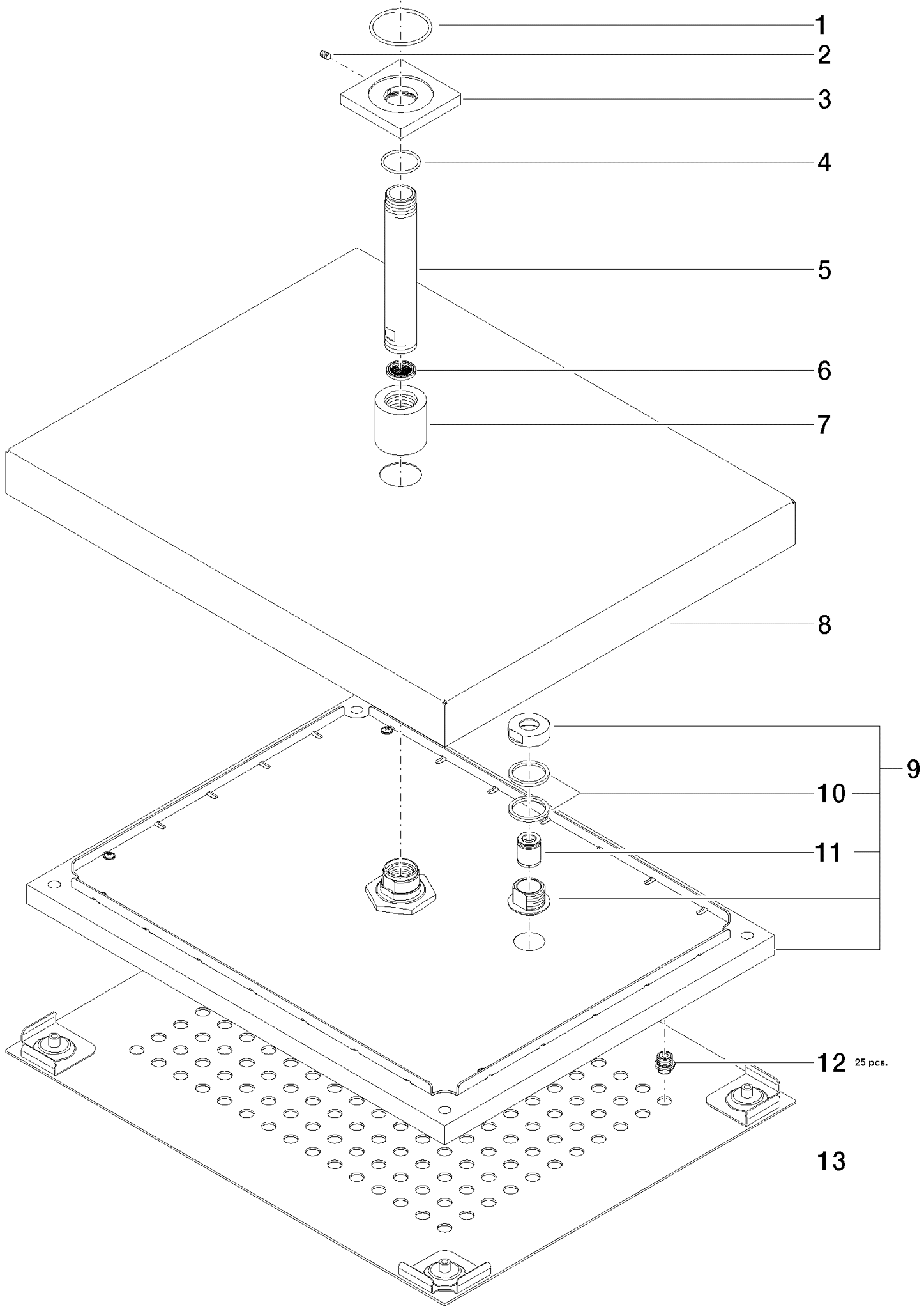 DORNBRACHT Dešťová sprcha - nerezová ocel #41500979-85