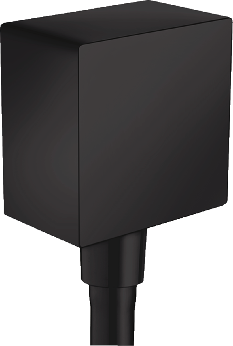 HANSGROHE FixFit Přípojka hadice hranatá, se zpětným ventilem #26455670 - matná černá