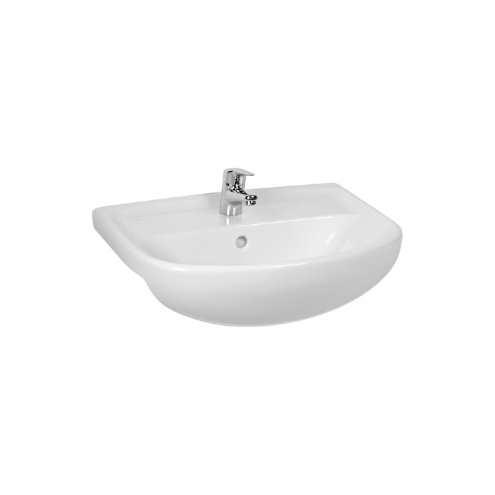 JIKA Lyra Plus, nábytkové umyvadlo 65x48 cm otvor pro baterii uprostřed H8133840001041 bílé