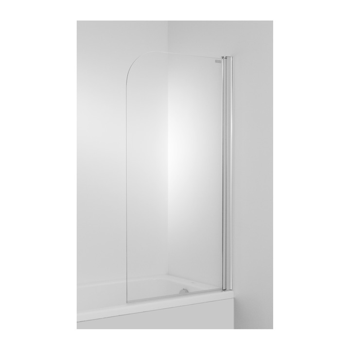JIKA Cubito Pure, vanová zástěna 140x75 cm lesklá stříbrná H2564250026681