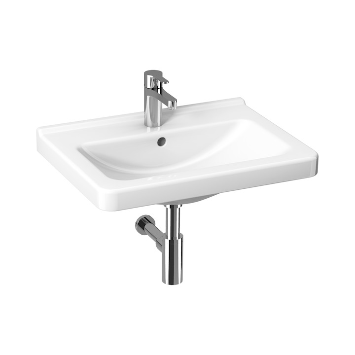 JIKA Cubito Pure, umyvadlo 55x42 cm otvor pro baterii uprostřed H8104221001041 bílé