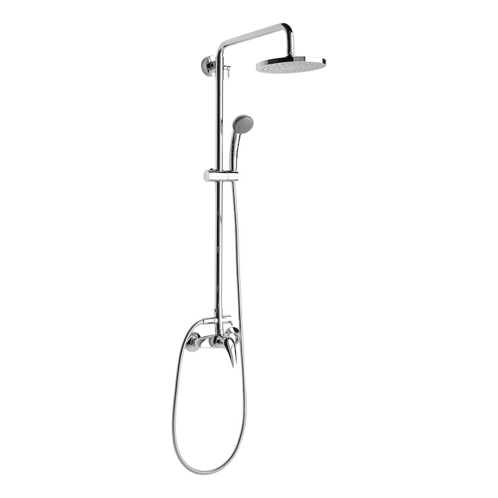 JIKA Lyra Plus, sprchový sloup s nástěnnou baterií, chrom H3352770040001