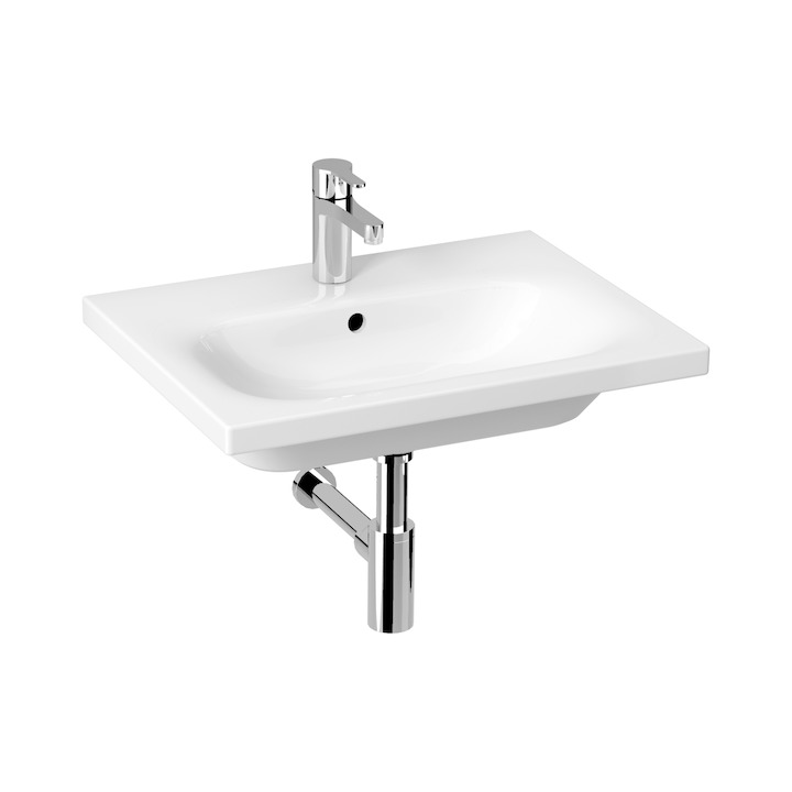 JIKA Mio, umyvadlo 60x45 cm s otvorem pro baterii uprostřed H8127130001041 bílé