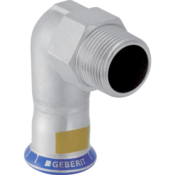 GEBERIT Přechodové koleno Geberit Mapress nerezová ocel 90° s vnějším závitem (plyn) #34151