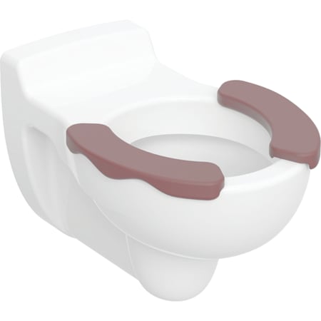GEBERIT Bambini závěsné WC pro děti, nízké splachování, s krytem sedátka #201715600 - WC keramický přístroj: bílá / KeraTect kryt sedátka: achátově šedá